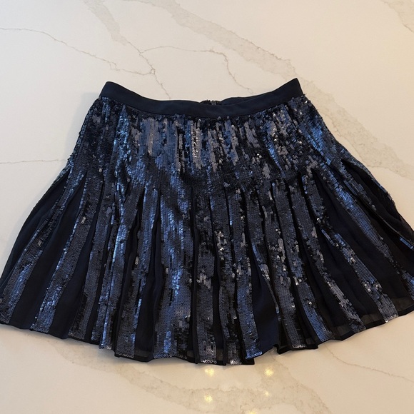 Banana Republic Dresses & Skirts - Banana Republic Dark Blue Sequin Mini Skirt